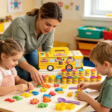 Carica l'immagine nel visualizzatore di Gallery, Set di Argilla Colorata in Scatola per Bambini, Pasta Modellabile di Grande Capacità con Stampi, Giocattolo Creativo Edu