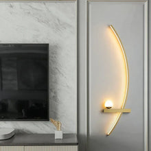 Carica l'immagine nel visualizzatore di Gallery, Lampada da parete moderna a LED Strisce Sconce da parete per camera da letto Comodino Soggiorno Studio Scale Decorazioni