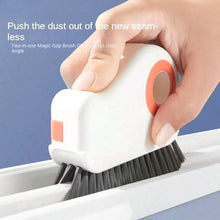 Carica l'immagine nel visualizzatore di Gallery, 1 pz Spazzola 2 in 1 per la pulizia di scanalature finestre e porte, Strumento per la pulizia di binari di porte scorrev