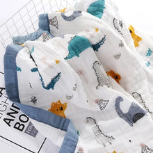 Carica l'immagine nel visualizzatore di Gallery, Coperta Neonato 100% Cotone 110x110cm Cartoni Animati