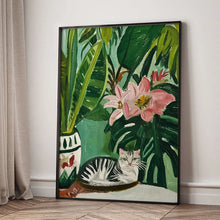 Carica l'immagine nel visualizzatore di Gallery, Illustrazione di fiori e foglie, stile astratto, poster e stampe, quadri su tela per decorare pareti, immagini per hotel