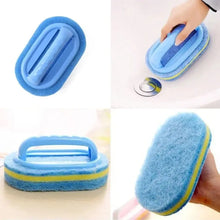 Carica l'immagine nel visualizzatore di Gallery, Spugna Multifunzionale con Manico per Pulizia di Cucina, Bagno, Piastrelle, Vetro e Vasca, Design Ergonomico per Rimozio