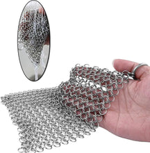 Carica l'immagine nel visualizzatore di Gallery, Detergente per ghisa in acciaio inossidabile 316, Scrubber per cotta di maglia, raschietto per griglia per padella con a