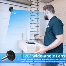 Carica l'immagine nel visualizzatore di Gallery, Telecamera spioncino per porta wireless Awapow Campanello per visore digitale da 3,5 pollici 120 ° Monitor con schermo L