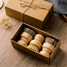 Carica l'immagine nel visualizzatore di Gallery, Spazzola per Lavaggio Piatti Naturale con Manico in Legno, Spazzola per Pentole in Corda Anti-Impronta d'Olio, Accessori