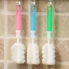 Carica l'immagine nel visualizzatore di Gallery, 2 pezzi spugna per biberon per latte per bambini spazzola per pulizia capezzoli tazza scrubber spazzole per lavaggio det