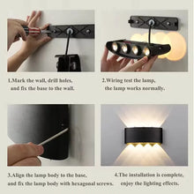 Carica l'immagine nel visualizzatore di Gallery, Lampada da parete a LED per esterni impermeabile IP65 Lampada da parete per portico da giardino e lampada da illuminazio