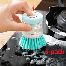 Carica l'immagine nel visualizzatore di Gallery, Dispenser Automatico di Sapone con Spazzola per Piatti, Spazzola per Pulizia Cucina con Manico Liquido, Pulitore Resiste
