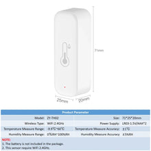 Carica l'immagine nel visualizzatore di Gallery, Tuya WiFi Temperatura e umidità Smart Home Termometro Igrometro APP Allarme remoto Funziona con Alexa Google Home - AliE