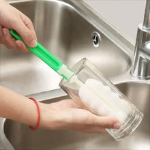 Carica l'immagine nel visualizzatore di Gallery, 2 pezzi spugna per biberon per latte per bambini spazzola per pulizia capezzoli tazza scrubber spazzole per lavaggio det
