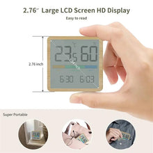 Carica l'immagine nel visualizzatore di Gallery, Orologio digitale LCD Igrotermografo Termometro interno Igrometro Home Office Desktop Monitor da tavolo Misuratore di um