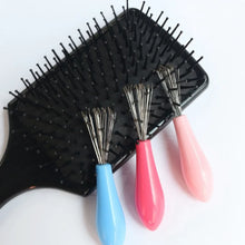 Carica l'immagine nel visualizzatore di Gallery, Pettine Detergente per spazzole per capelli Manico in plastica Dispositivo per la rimozione delle spazzole per la pulizi