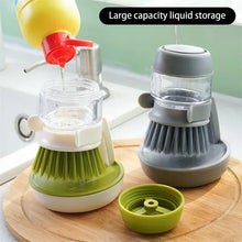 Carica l'immagine nel visualizzatore di Gallery, Spazzola per piatti con dispenser di sapone Spazzole per lavare i piatti da cucina Lavapavimenti con supporto Vassoio an
