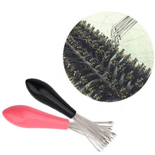 Carica l'immagine nel visualizzatore di Gallery, Pettine Detergente per spazzole per capelli Manico in plastica Dispositivo per la rimozione delle spazzole per la pulizi