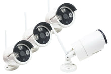 Carica l'immagine nel visualizzatore di Gallery, Kit videosorveglianza NVR wireless full HD WiFi IP 4 telecamere 3LED 5G