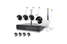 Carica l'immagine nel visualizzatore di Gallery, Kit videosorveglianza NVR wireless full HD WiFi IP 4 telecamere 3LED 5G