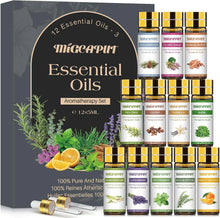 Carica l'immagine nel visualizzatore di Gallery, Set Di Oli Essenziali per Diffusori 12 X 5ML, Olio Essenziale Di Aromaterapia puri
