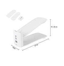 Carica l'immagine nel visualizzatore di Gallery, PAIDE P Portascarpe Salvaspazio Impilabile, Supporto per Scarpe Scarpiera Regolabile in Altezza, Organizer Scarpe Salvaspazio Armadio. (Pack 12, Bianco)
