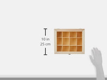 Carica l&#39;immagine nel visualizzatore di Gallery, RAYHER 6241500 Scatola Porta Bustine Tè Tisane in Legno Naturale, 12 Scomparti 28,5 x 23,5 x 7cm