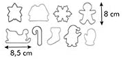 Tescoma 630901 Tagliabiscotti Natale set 9 Pezzi Delicia