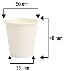 VIRSUS 500 Bicchieri in Carta per Caffe 75ml Colore Bianco biodegradabili...