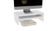 Carica l'immagine nel visualizzatore di Gallery, ComfortCove Supporto per monitor, supporto per monitor per computer a 2 livelli, supporto per laptop, supporto per computer, supporto per stampante con ripiano, ideale per il tuo ufficio a casa Bianco