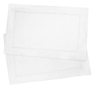 ZOLLNER 2 tapettini Bagno, scendibagno, Bianco, 50x80 cm, 50 x 80 Bianco