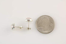 Carica l'immagine nel visualizzatore di Gallery, Orecchini a Bottone Da Donna in Argento Sterling 925 Tondo 9mm Con Gemma Di...