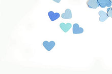 Carica l&#39;immagine nel visualizzatore di Gallery, Confetti - coriandoli a forma di cuore - 18 g - colore blu/azzurro (tagliati... - Ilgrandebazar