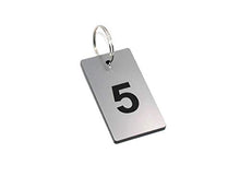 Carica l&#39;immagine nel visualizzatore di Gallery, OriginDesigned - Portachiavi con Numeri da 1 a 5, rettangolari incisi in...