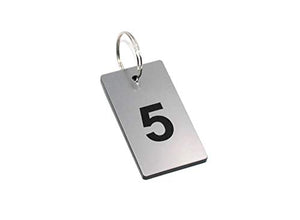 OriginDesigned - Portachiavi con Numeri da 1 a 5, rettangolari incisi in...
