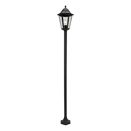 Smartwares 5000.035 Lampione Ghisa, Lanterna Classica, Alluminio/Vetro, Nero