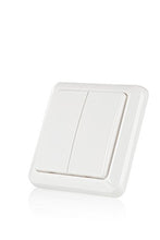 Carica l&#39;immagine nel visualizzatore di Gallery, Trust Doppio Interruttore da Muro Senza Fili, Trasmettitore, Bianco 2 pulsanti - Ilgrandebazar