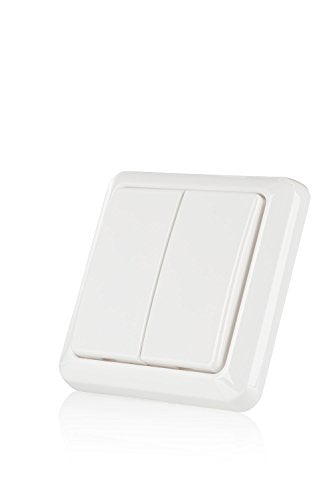 Trust Doppio Interruttore da Muro Senza Fili, Trasmettitore, Bianco 2 pulsanti - Ilgrandebazar
