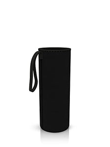 spottle® Custodia in neoprene per piatti in vetro da 550, 750 e 950ml, Porta Bottiglia Acqua in Neoprene con con pratica cappio di trasporto realizzata in neoprene ecologico (Nero, 550ml)