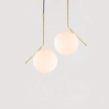 Carica l&#39;immagine nel visualizzatore di Gallery, Goeco Plafoniera LED Soffitto, Lampadario Soggiorno con Sfera di Vetro, 20cm - Ilgrandebazar
