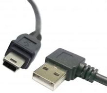 Carica l'immagine nel visualizzatore di Gallery, ChenYang Cavo dati da USB 2.0 A maschio a USB Mini B maschio, ad angolo di 90 gradi, 50 cm Nero