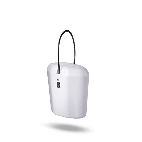 Lucchetto portatile da viaggio, cassaforte per interni ed esterni, per proteggere i tuoi oggetti di valore mini cassaforte (bianco)