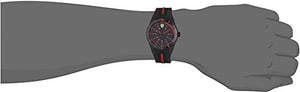 Orologio unisex analogico al quarzo cinturino in silicone nero e rosso,... - Ilgrandebazar