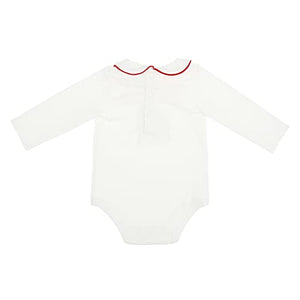 THUN, Body 'Il mio Primo Natale' di Colore Bianco in 100% Cotone con Iconico Orsetto Thun, Linea OVS, 3-6 Mesi
