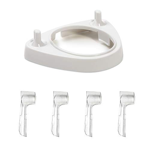 Portaspazzolino elettrico con 4 custodie antipolvere per testine Oral-B