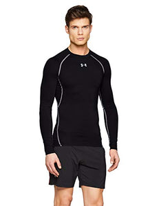 Under Armour - UA HG LS, Maglia A Maniche L, Nero (Black/Steel 001) - Ilgrandebazar