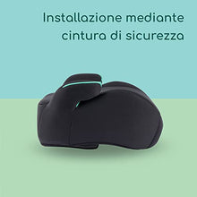 Carica l&#39;immagine nel visualizzatore di Gallery, Bebeconfort Manga i-Safe Rialzo Auto, Alzatina auto per bambini 6-12 anni, 125-150 cm, Seggiolino auto leggero e compatto, Seduta imbottita, colore Full Black