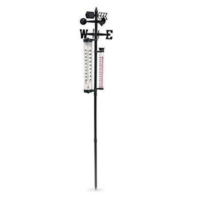 Relaxdays Stazione Meteorologica da Giardino XXL, con Termometro 145 cm,...
