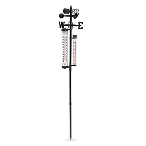 Relaxdays Stazione Meteorologica da Giardino XXL, con Termometro 145 cm,...