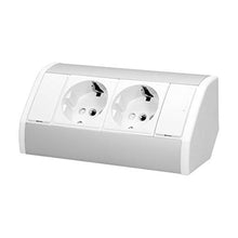 Carica l'immagine nel visualizzatore di Gallery, ORNO AE-1303/G(GS) Presa Angolare 2x Shuko 3680W Montaggio a 45° Su... - Ilgrandebazar