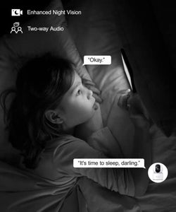 GALAYOU 2K Telecamera Wifi Interno, Videocamera Sorveglianza Interno Wifi, IP Cam 360 con Visione Notturna, Tracciamento di Movimento, Audio Bidirezionale, Funziona con Google Assistant G2