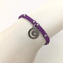 Carica l&#39;immagine nel visualizzatore di Gallery, Braccialetto della Fortuna&quot;Luna-Stella”, Viola, Unisex, Fatto a Mano - Ilgrandebazar