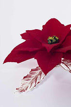 Carica l&#39;immagine nel visualizzatore di Gallery, Stella Di Natale Fatta A Mano In Porcellana Stile Capodimonte Su Foglie In...