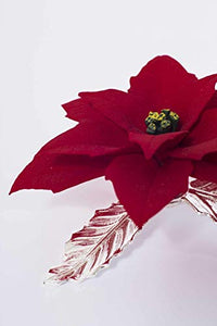 Stella Di Natale Fatta A Mano In Porcellana Stile Capodimonte Su Foglie In...